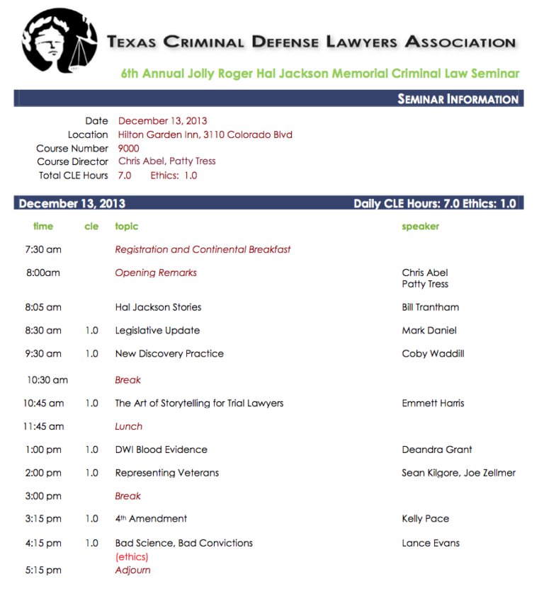 Deandra Grant Presents at the Jolly Roger Advanced Criminal Law Seminar