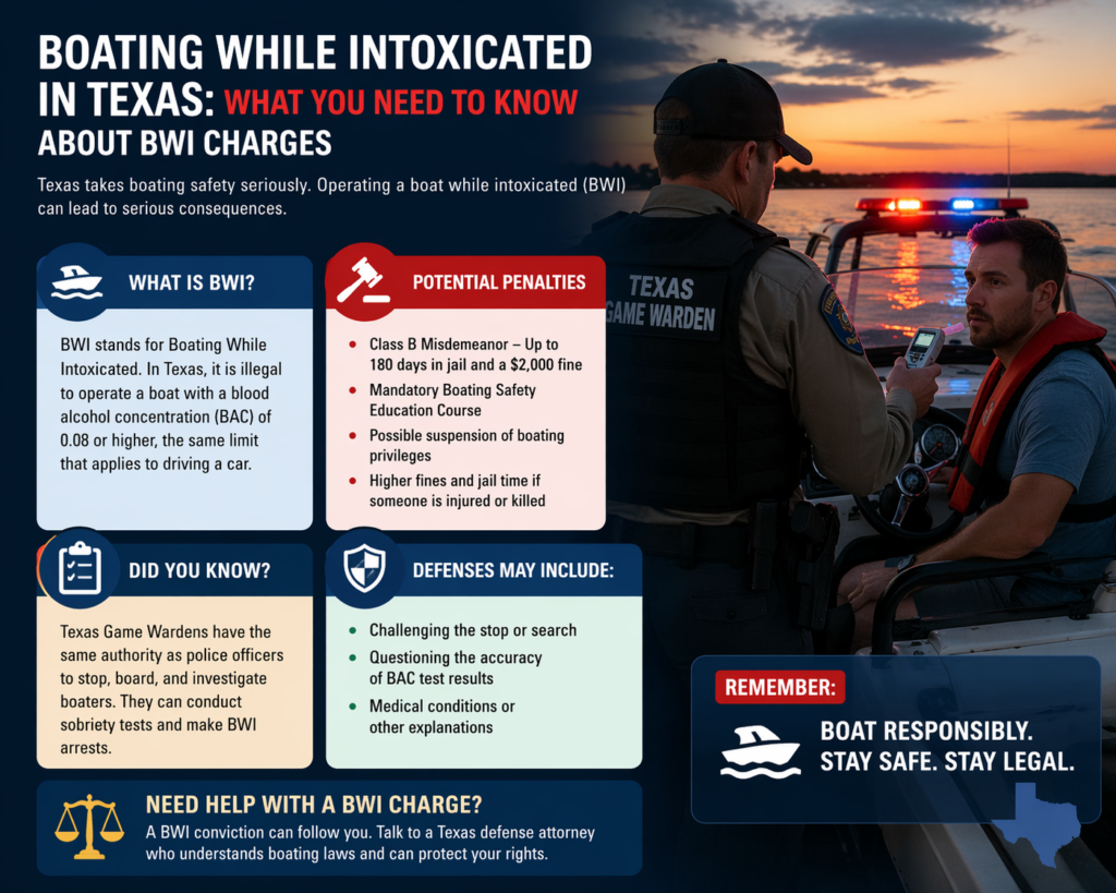 Boating While Intoxicated in Texas What You Need to Know About BWI Charges