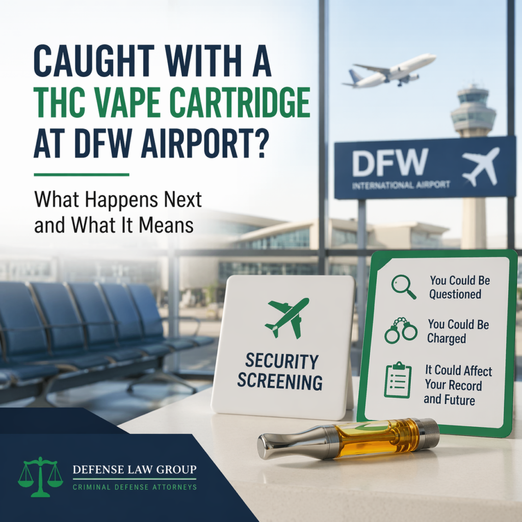 Caught with a THC Vape Cartridge at DFW Airport What Happens Next and What It Means