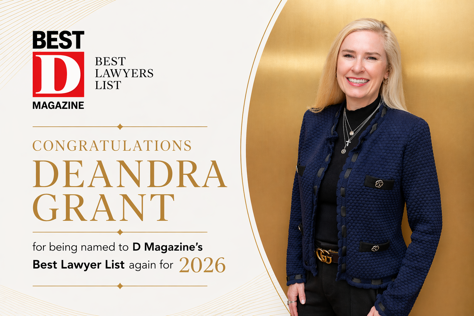 Deandra Grant Marks Her 15th Year on D Magazine’s Best Lawyer List