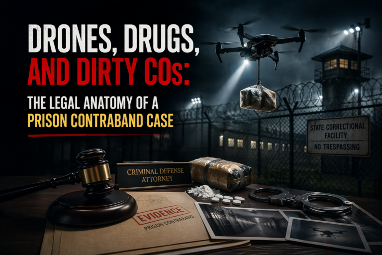 Drones, Drugs, and Dirty COs: The Legal Anatomy of a Prison Contraband Case