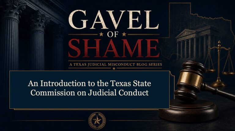 Who Polices the Bench? Inside the Texas State Commission on Judicial Conduct