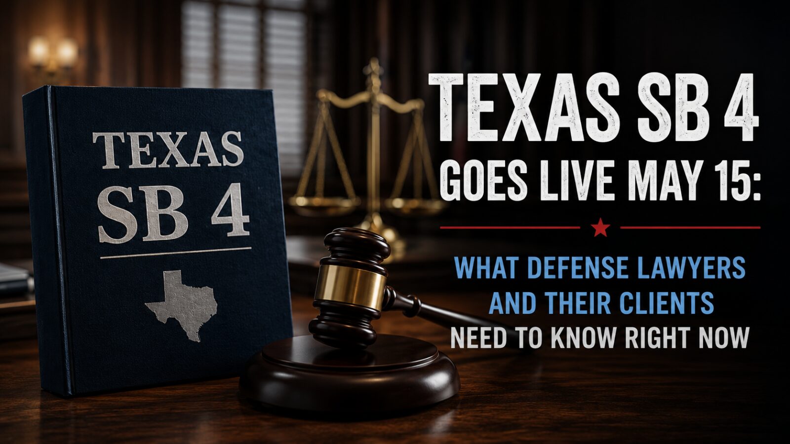 Texas SB 4 Goes Live May 15: What Defense Lawyers and Their Clients Need to Know Right Now