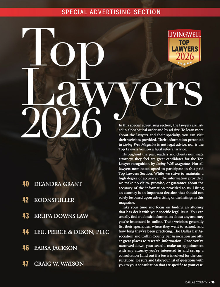 Deandra Grant Named to Top Lawyers again in 2026 — Living Well Magazine