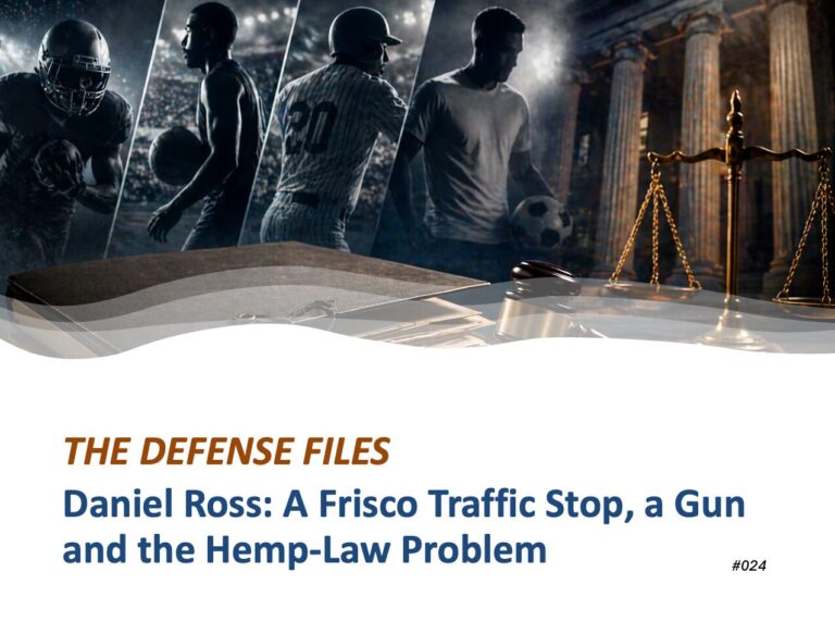 Daniel Ross: A Frisco Traffic Stop, a Gun and the Hemp-Law Problem