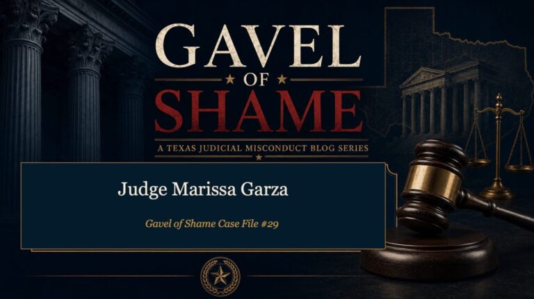 Judge Garza Reprimanded for Bogus Court Summons