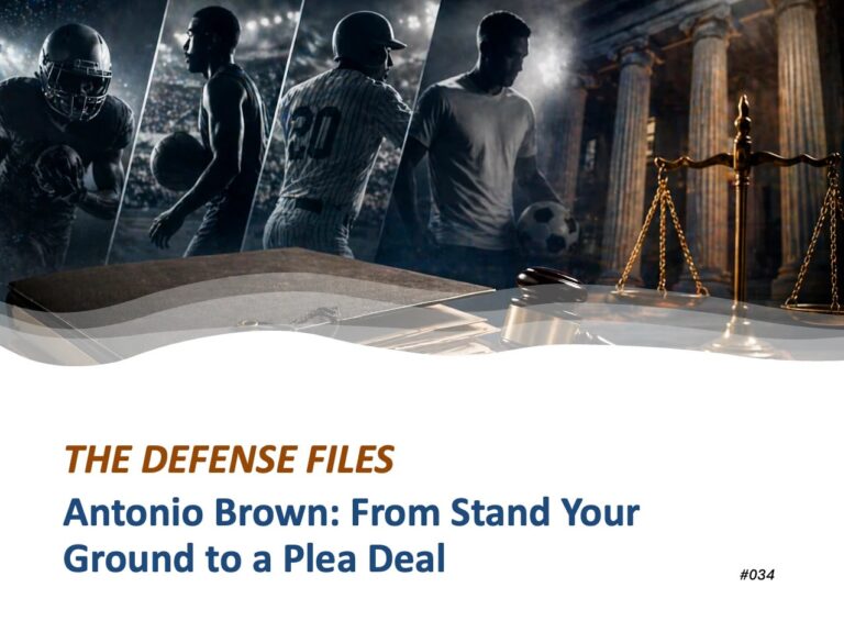 Antonio Brown: From Stand Your Ground to a Plea Deal